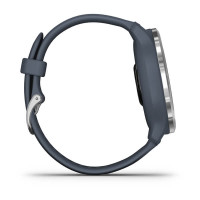 Garmin Venu 2 Silver Bezel with Granite Blue Case and Silicone Band