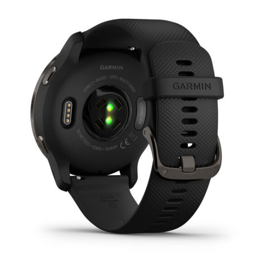 Garmin Venu 2 Slate Bezel with Black Case and Silicone Band