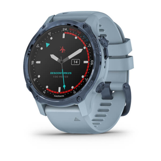 Часы для дайвинга Garmin Descent Mk2S Mineral Blue with Sea Foam Silicone Band