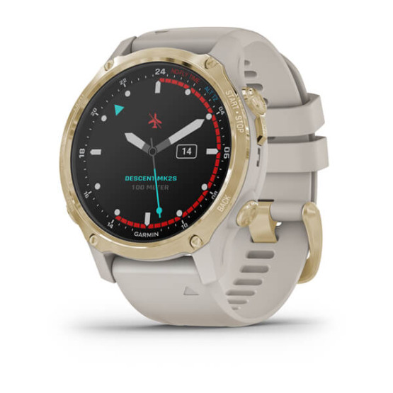 Часы для дайвинга Garmin Descent Mk2S Light Gold with Light Sand Silicone Band