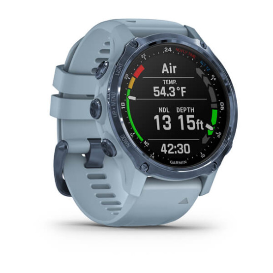 Часы для дайвинга Garmin Descent Mk2S Mineral Blue with Sea Foam Silicone Band