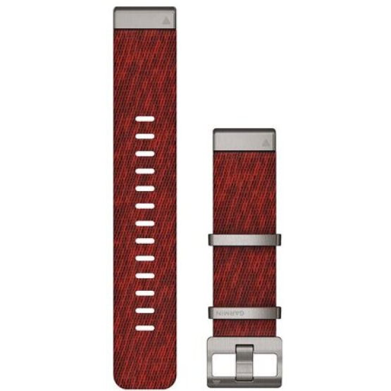 Ремінець Garmin MARQ, QuickFit 22m, Jacquard Weave Nylon Strap,Red Bands for Smart watches 