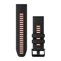 Ремінець Garmin epixPRO (g2), 26mm QuickFit Blk/Fl Red Silcn Band