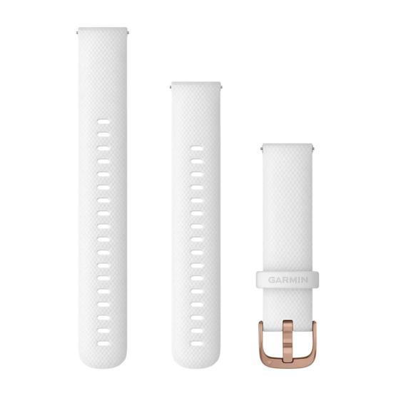 Ремешок Garmin Venu 2S, 18mm Band, White+Rose Gold Band
