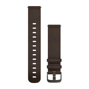 Ремешок Garmin Venu 2 Plus, 20mm Band, Leather, Dark Brown+Slate