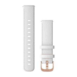 Ремешок Garmin Venu 2S, 18mm Band, Leather, White+Rose Gold Leather Band