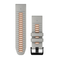 Ремінець Garmin epixPRO (g2), 26mmQuickFit Gry/Ember Orang Silicone Band