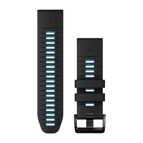 Ремешок Garmin epixPRO (g2),26mm QuickFit Blk/Blue Silicon Bnd