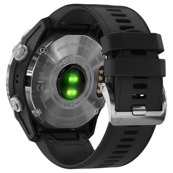 Часы для дайвинга Garmin Descent Mk2 Stainless Steel with Black Band
