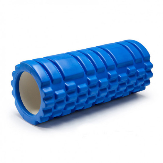 Массажный ролик EasyFit Grid Roller EF11 33 см  синий  роллер  валик  цилиндр 