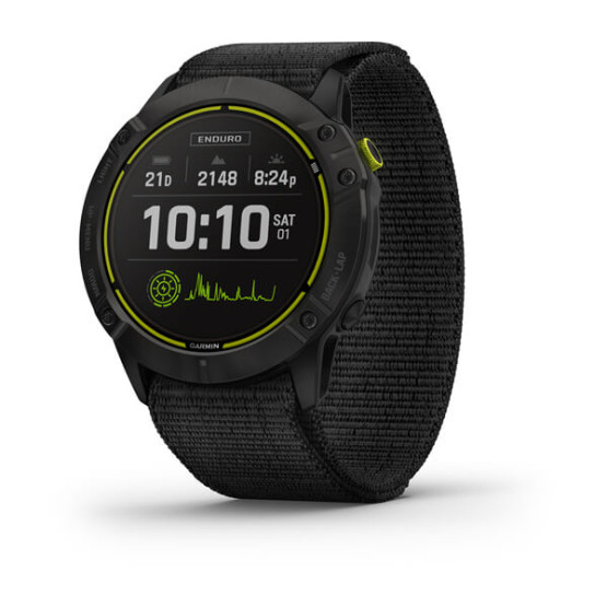 Часы Garmin Enduro Garmin Carbon Gray DLC Titanium with Black UltraFit Nylon Strap