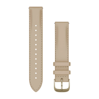 Ремінець Garmin 18mm Band, Light Sand Leather + Cream Gold