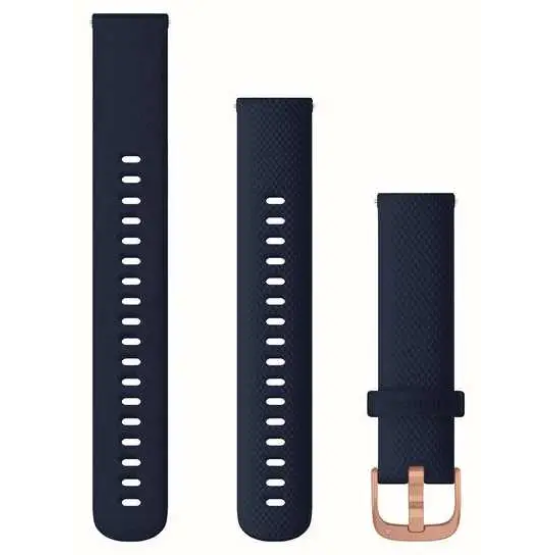 Ремінець Garmin vivomove3S, 18mm, Silicone, Rose Gold, Navy Band