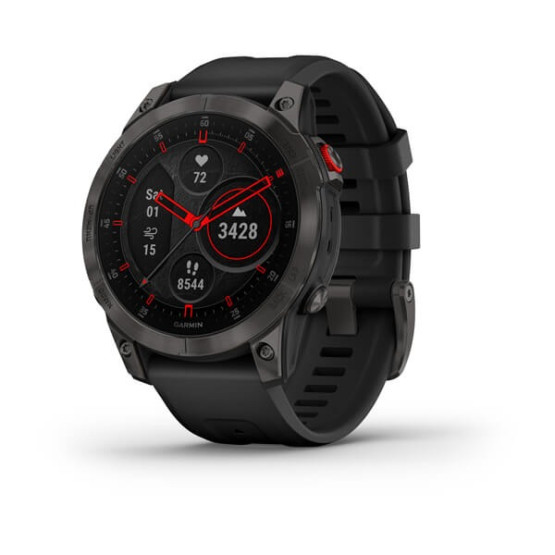 Garmin Epix 2 Sapphire - Black/Carbon Gray DLC Titanium with silicone band
