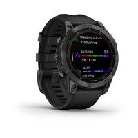 Garmin Fenix 7 Sapphire Solar Carbon Gray DLC Titanium with Black Band