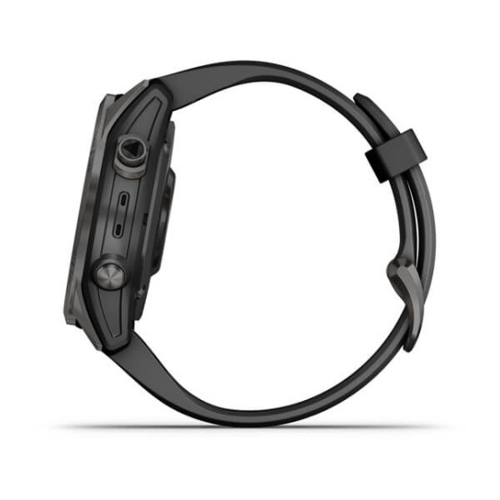 Garmin Fenix 7S Sapphire Solar Carbon Gray DLC Titanium with Black Band