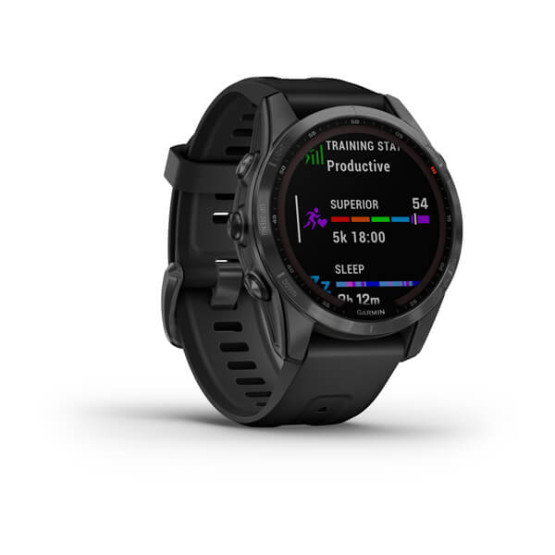 Garmin Fenix 7S Solar Slate Gray with Black Band
