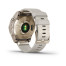 Garmin Fenix 7S Sapphire Solar Cream Gold Titanium w/Cream Tethered Nylon (includes light sand silicone band)