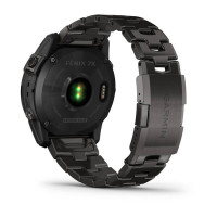 Garmin Fenix 7X Sapphire Solar Carbon Gray DLC Titanium with Titanium Band (includes black silicone band)