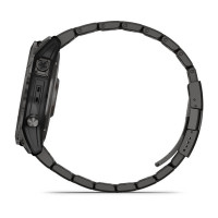 Garmin Fenix 7X Sapphire Solar Carbon Gray DLC Titanium with Titanium Band (includes black silicone band)
