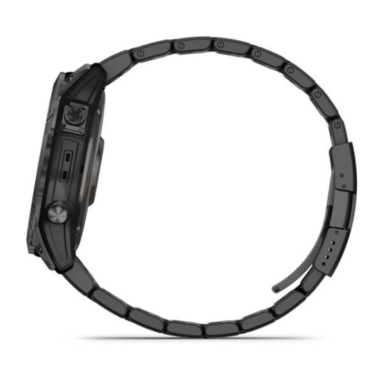 Garmin Fenix 7X Sapphire Solar Carbon Gray DLC Titanium with Titanium Band (includes black silicone band)