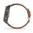 Garmin Fenix 7X Sapphire Solar Titanium with Chestnut Leather Band (includes graphite silicone band)