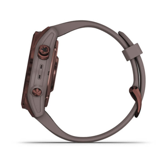 Garmin Fenix 7S Sapphire Solar Dark Bronze Titanium with Shale Gray Band
