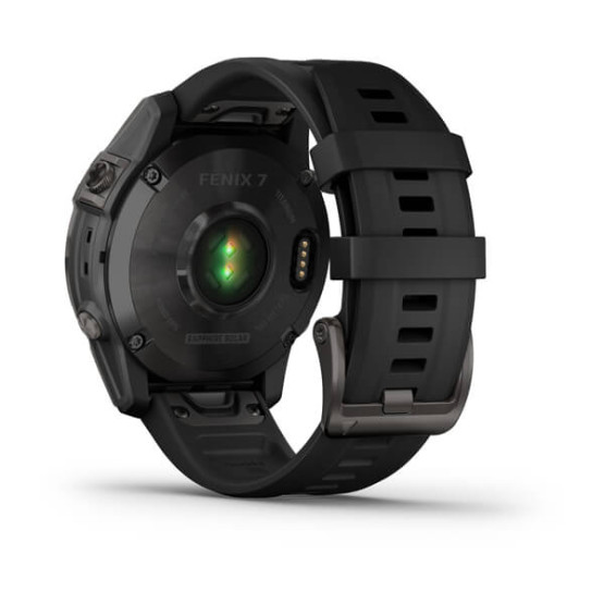 Garmin Fenix 7 Sapphire Solar Black DLC Titanium with Black Band Garmin Fenix 7 Sapphire Solar Black DLC Titanium with Black Band