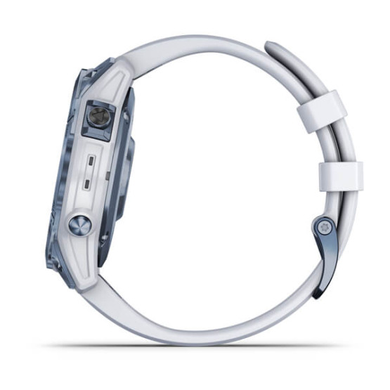 Garmin Fenix 7 Sapphire Solar Mineral Blue DLC Titanium with Whitestone Band Garmin Fenix 7 Sapphire Solar Mineral Blue DLC Titanium with Whitestone Band