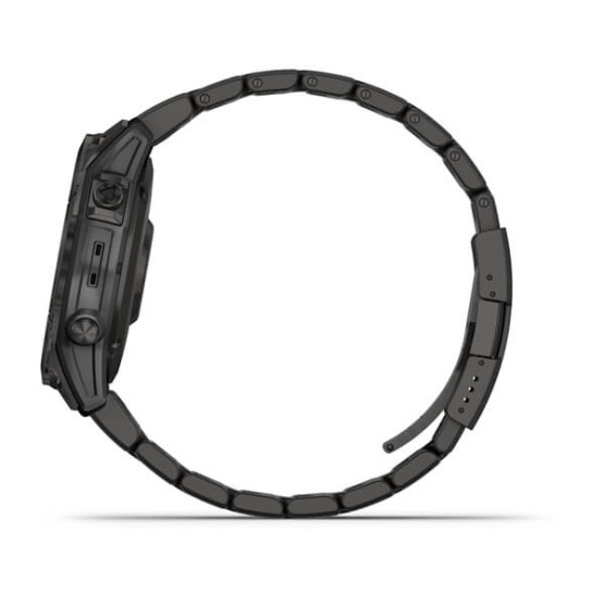 Garmin Fenix 7 Sapphire Solar Carbon Gray DLC Titanium with Titanium Band (includes black silicone band) Garmin Fenix 7 Sapphire Solar Carbon Gray DLC Titanium with Titanium Band (includes black silicone band)