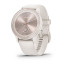 Garmin Vivomove Sport Ivory Case and Silicone Band with Peach Gold Accents