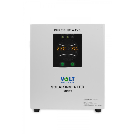 Джерело безперебійного живлення SINUS PRO 1000 S 12/230V (700/1000W) + 40A MPPT INWERTER SOLARNY VOLT POLSKA