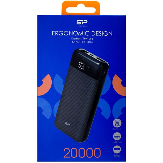 Батарея универсальная Silicon Power GS28 20000 mAh Black Батарея универсальная Silicon Power GS28 20000 mAh Black