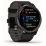 Garmin Venu 2 Slate with Black Leather Band