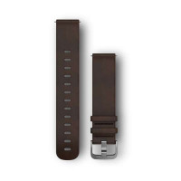 Ремешок для  Forerunner 645 Dark Brown Leather Band with Silver Hardware