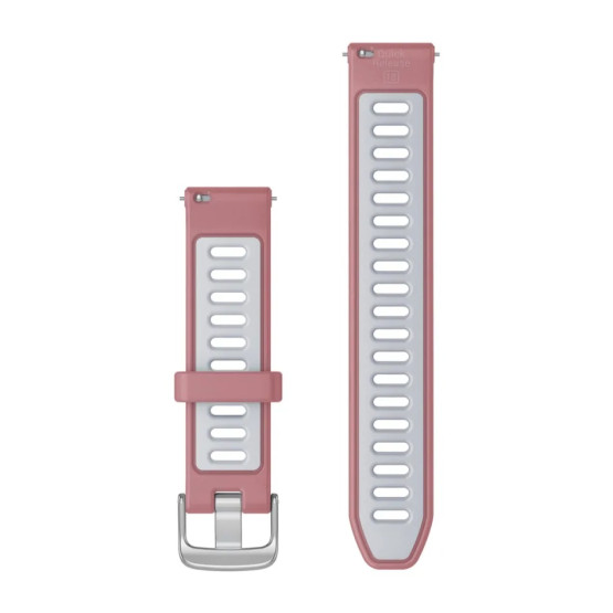 Ремінець для Forerunner 265s Pink/Whitestone with Silver Hardware 18mm