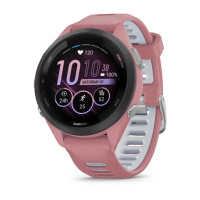 Garmin Forerunner 265S Black Bezel with Light Pink Case and Light Pink/Whitestone Silicone Band