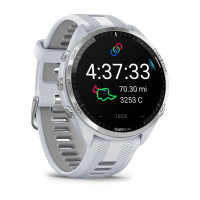 Garmin Garmin Forerunner 965 Titanium Bezel with Whitestone Case and Whitestone/Powder Gray Silicone Band