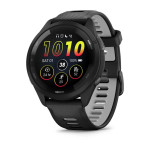 Garmin Forerunner 265 Black Bezel and Case with Black/Powder Gray Silicone Band