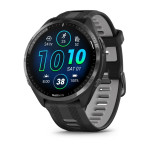 Garmin Garmin Forerunner 965 Carbon Gray DLC Titanium Bezel with Black Case and Black/Powder Gray Silicone Band