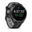 Garmin Forerunner 965 Carbon Gray DLC Titanium Bezel with Black Case and Black/Powder Gray Silicone Band