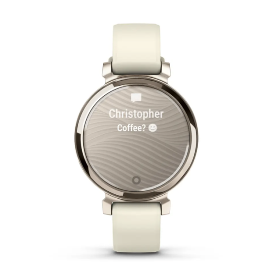 Garmin Lily 2 Cream Gold with Coconut Silicone Band