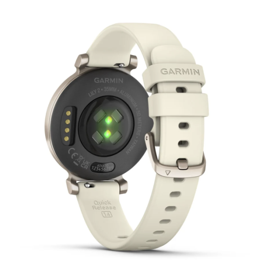 Garmin Lily 2 Cream Gold with Coconut Silicone Band