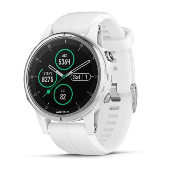 Garmin Fenix 5S Plus Sapphire, White with Carrera White Band