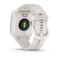 Garmin Venu Sq 2 – Music Edition Peach Gold Aluminum Bezel with Ivory Case and Silicone Band