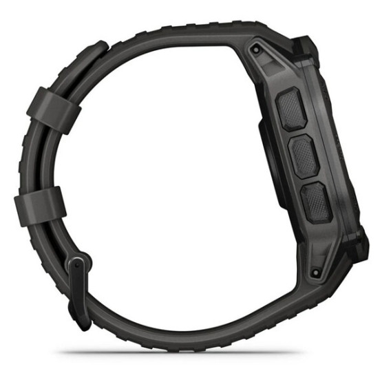Смарт-годинник Garmin Instinct 2X Solar з силіконовим ремінцем кольору графіт