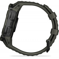 Тактический часы Garmin Instinct 2X Solar Tactical Edition – Black с чёрным силиконовым ремешком