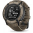Тактический часы Garmin Instinct 2X Solar Tactical Edition – Coyote Tan с коричневым силиконовым ремешком