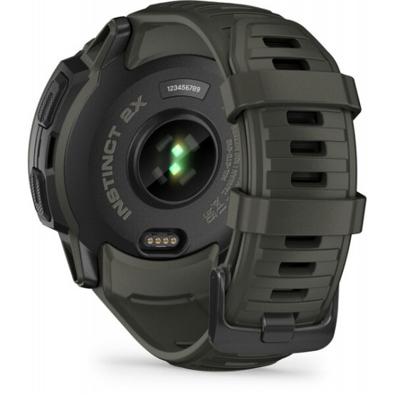 Тактический часы Garmin Instinct 2X Solar Tactical Edition – Black с чёрным силиконовым ремешком