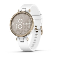 Garmin Lily Sport Cream Gold Bezel with White Case and Silicone Band
